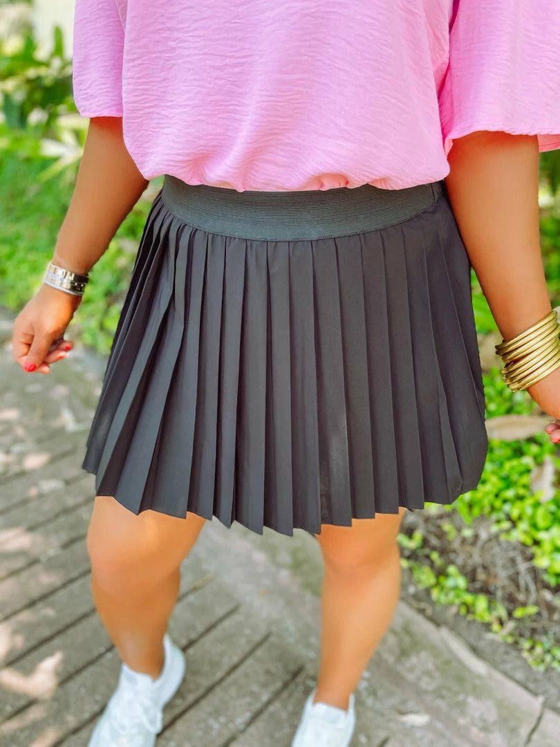 Very J Kenna Pleated Skirt- Black Bottoms 2 Very J Kenna Pleated Skirt- Black Bottoms