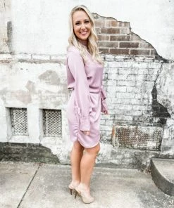 Hyfve Kimber Mock Neck Asymmetric Mini Dress