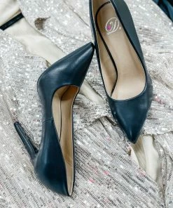 Fortune Dynamic Cindy Black PU Heels Shoes