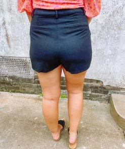 Entro Bottoms Everly Classy High Waisted Skort- Black