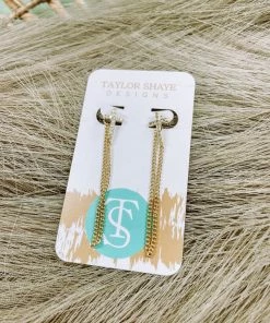 Texas Bling Jewelry Jillian Cross Drop Earrings