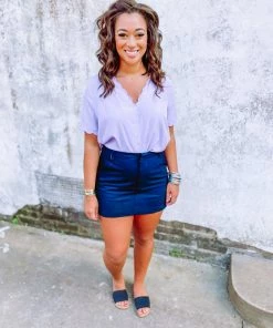 143 Story Tops Morgan Scallop Edge Detail Top