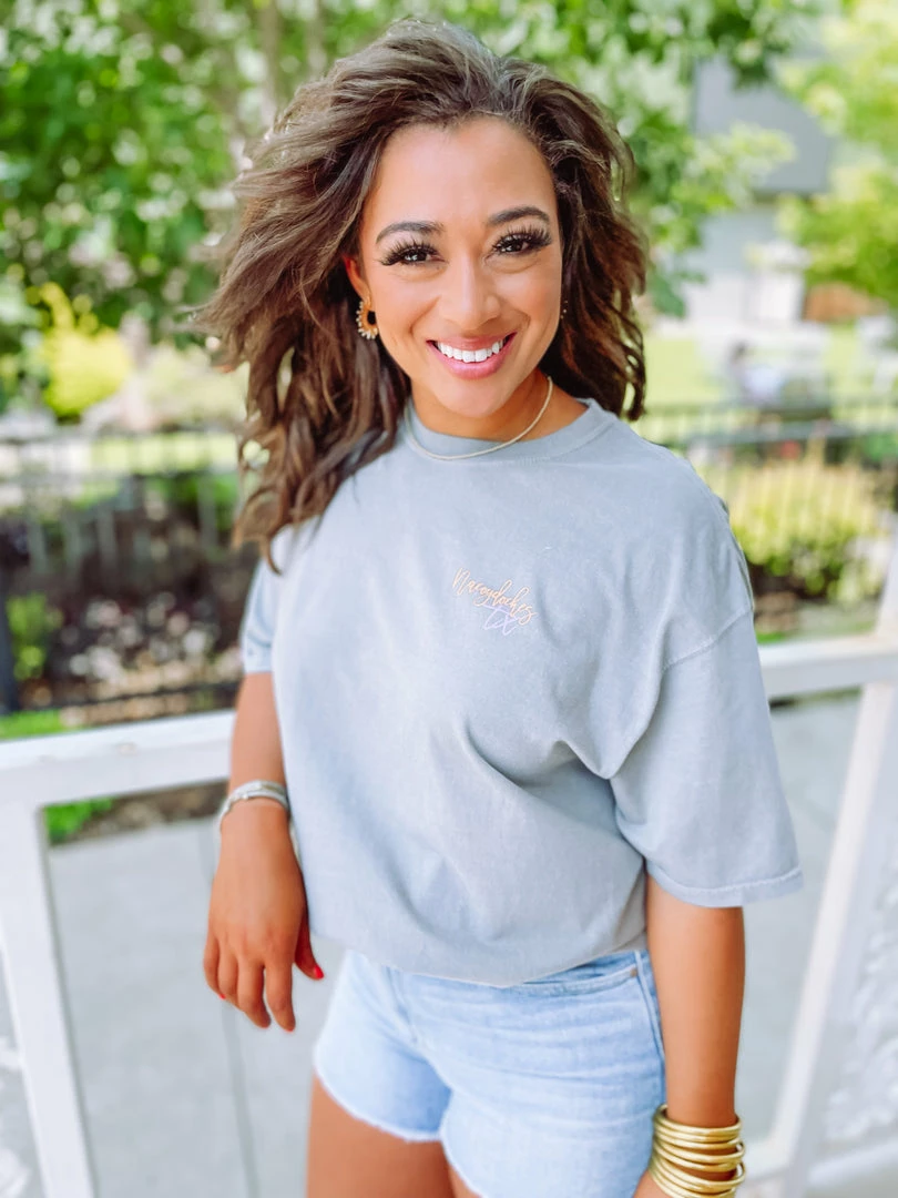 Pierce + Pine Makin' My Way Downtown-S/S-Grey Graphic Tees 7 Pierce + Pine Makin' My Way Downtown-S/S-Grey Graphic Tees