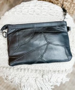 Texas Bling Ellie Leather Stud Clutch