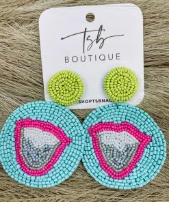 Texas Bling Summer Fun Tongue Beaded Earrings