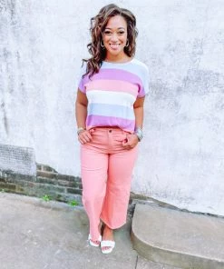 Entro Ayla Peach High Waisted Denim Pants 9 Entro Ayla Peach High Waisted Denim Pants