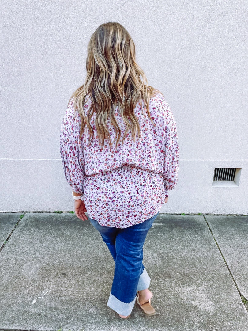 Hayden Plus Brooke V Neck Dolman Floral Top 3 Hayden Plus Brooke V Neck Dolman Floral Top