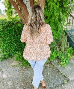 Hayden Agnes Bell Sleeve Square Neck Floral Top