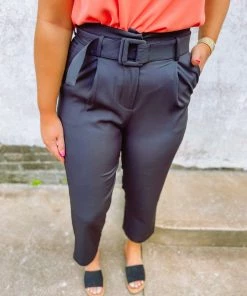 Idem Ditto Betsy Straight Leg Belted Formal Pant Bottoms