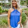 143 Story Wendy Criss Cross Halter Neck Top