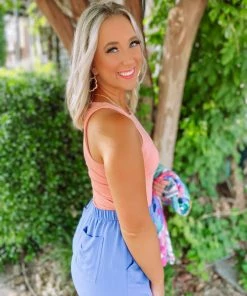 She + Sky Mary Halter Stretch Ribbed Bodysuit Tops