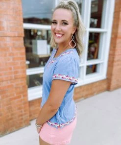 Andree Daphne Embroidered Outline Top 16 Andree Daphne Embroidered Outline Top