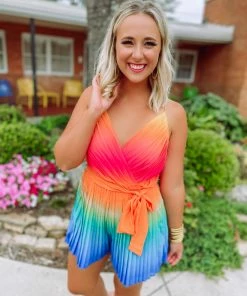 Flying Tomato Rompers & Jumpsuits Mariah Printed Woven Romper