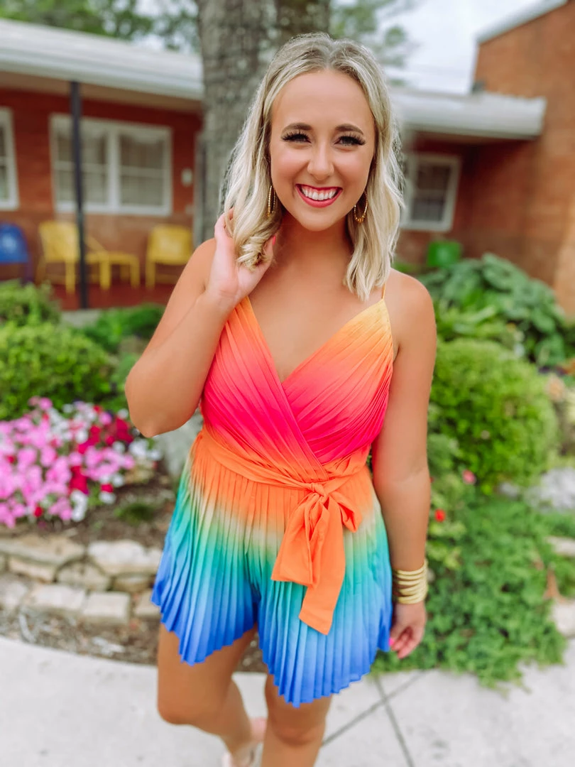 Flying Tomato Rompers & Jumpsuits Mariah Printed Woven Romper 2 Flying Tomato Rompers & Jumpsuits Mariah Printed Woven Romper