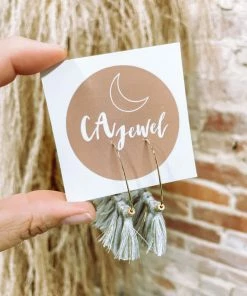 Texas Bling Dream Dorothy Earrings- Gold/Grey