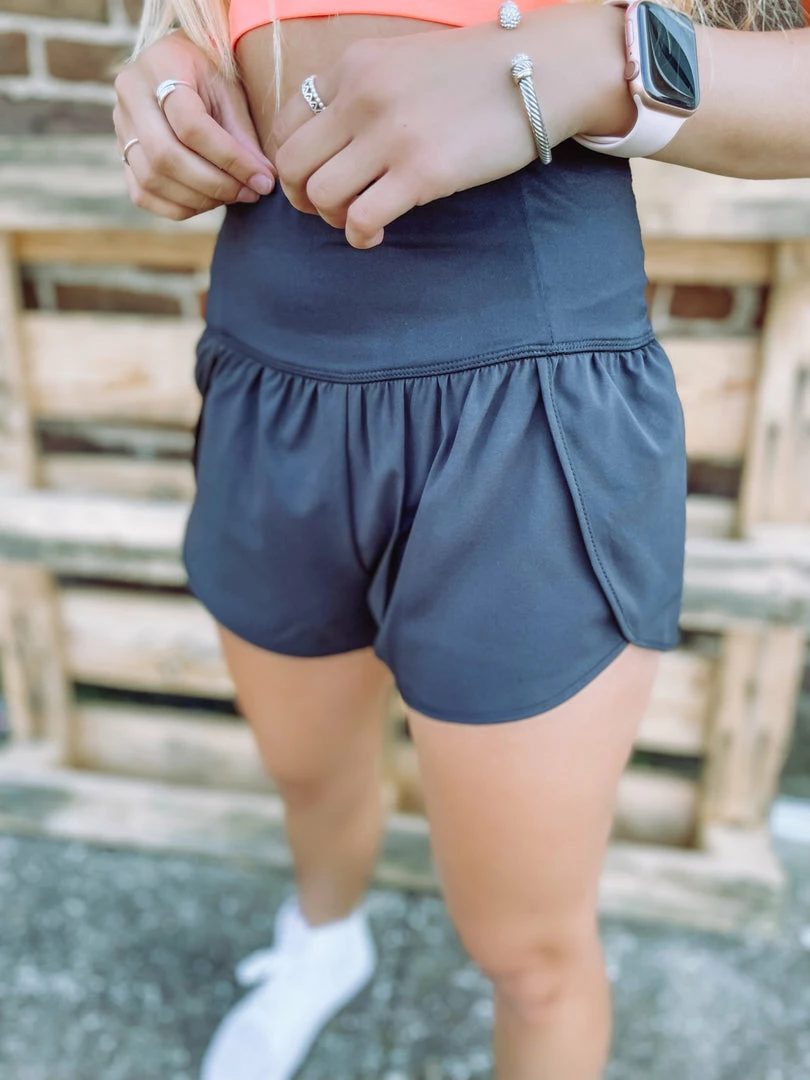 Love Tree Bottoms Sonia Fitted Athletic Shorts- Black 2 Love Tree Bottoms Sonia Fitted Athletic Shorts- Black