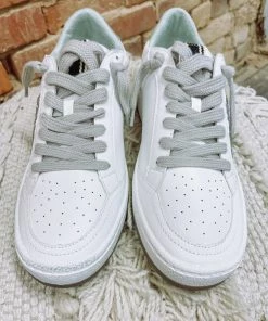 Texas Bling Shoes Paz Star Sneaker- Silver Sparkle