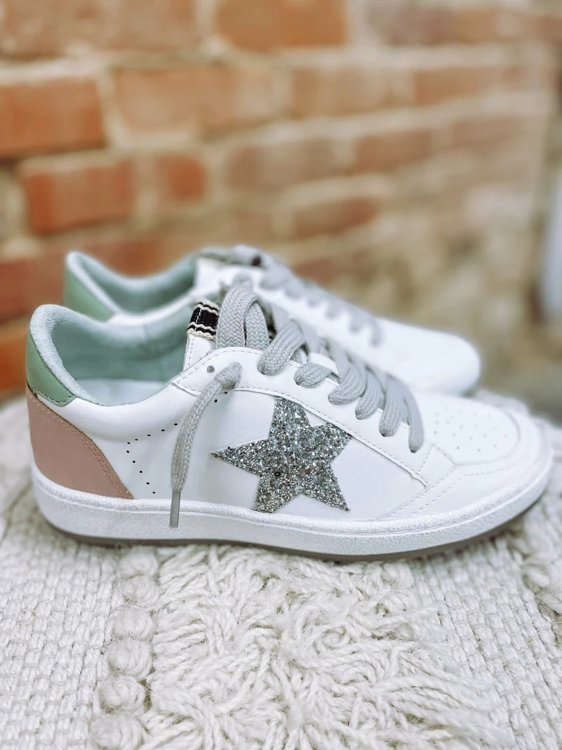 Texas Bling Shoes Paz Star Sneaker- Silver Sparkle 3 Texas Bling Shoes Paz Star Sneaker- Silver Sparkle