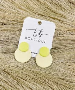 Texas Bling Jewelry Stevie Double Circle Clay Earrings