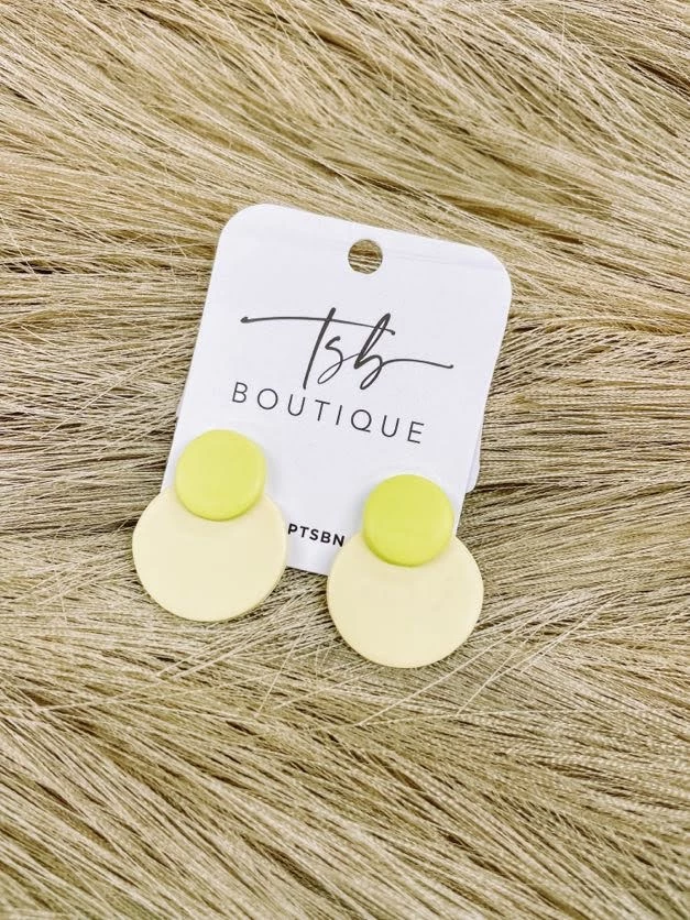 Texas Bling Jewelry Stevie Double Circle Clay Earrings 1 Texas Bling Jewelry Stevie Double Circle Clay Earrings