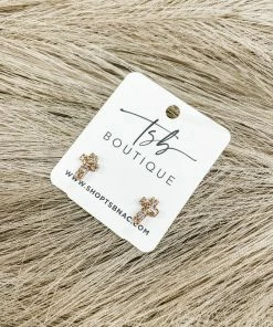 Texas Bling Cross Stud Earrings- Gold Jewelry