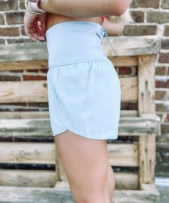 Love Tree Bottoms Sonia Fitted Athletic Shorts- Verdigris