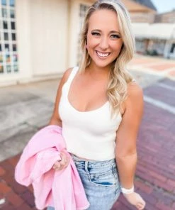 Hyfve Morgan Knit Sweater Tank Top- Marshmallow