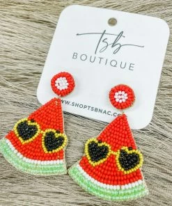 Texas Bling Jewelry Watermelon Sunglasses Beaded Earrings