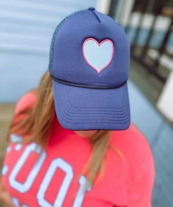 Texas Bling Heart Foam Trucker Hat