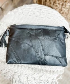 Texas Bling Ellie Leather Stud Clutch