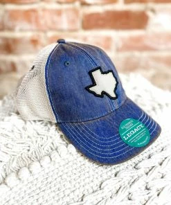 Texas Bling Hats Texas State/ Nacogdoches Cap- Blue