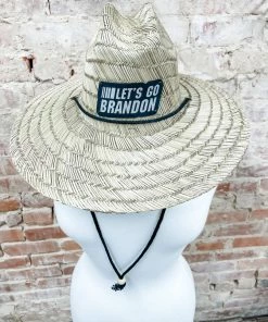 Texas Bling Hats Let's Go Brandon Straw Hat