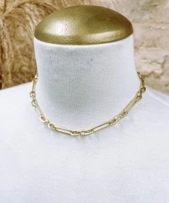 Texas Bling Jewelry Matte Link Necklace