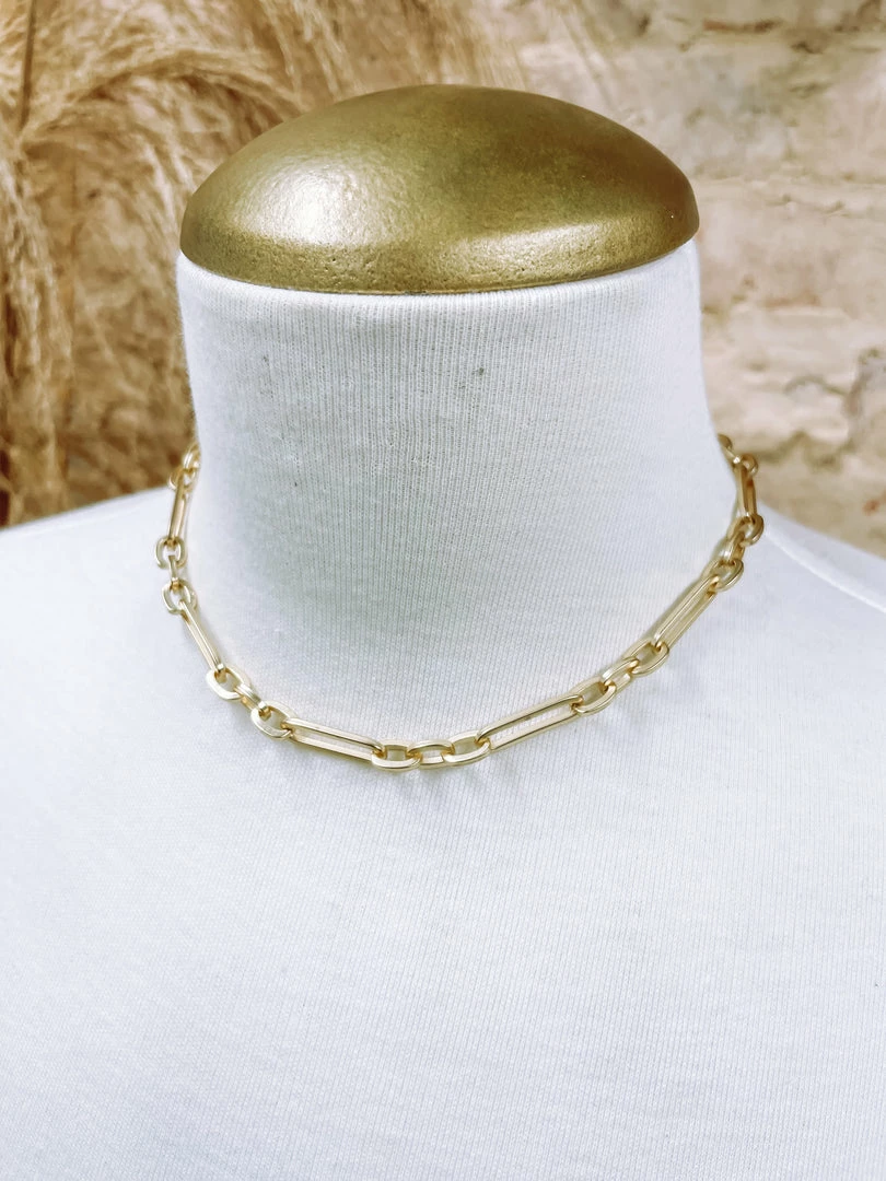 Texas Bling Jewelry Matte Link Necklace 1 Texas Bling Jewelry Matte Link Necklace