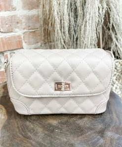 Texas Bling Neutral Babe Jade Leather Rectangle Diamond Bag- Khaki