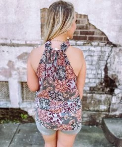 Trend Notes Tops Jada Paisley Floral Keyhole Detail Top 10 Trend Notes Tops Jada Paisley Floral Keyhole Detail Top