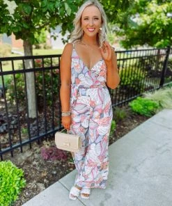 Cezanne Taylor Floral Self Tie Jumpsuit Take Me Away: Resort Edition