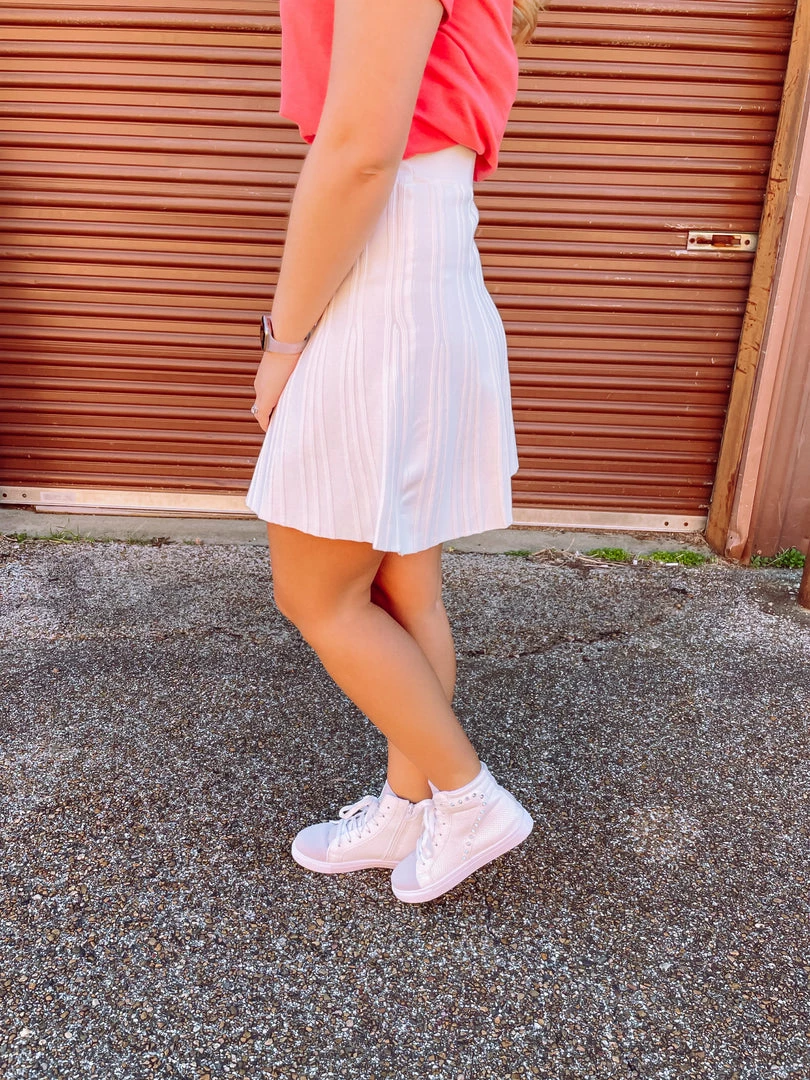 Bluivy Bottoms Madisyn Sweater Knit Mini Skirt- Cream 2 Bluivy Bottoms Madisyn Sweater Knit Mini Skirt- Cream