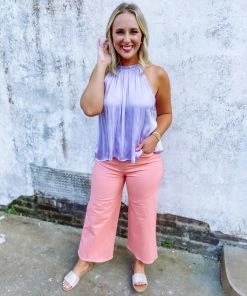 Idem Ditto Tops Brooklynn Classy Halter Satin Top