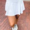 Love Tree Brandy Mini Skort- White Bottoms