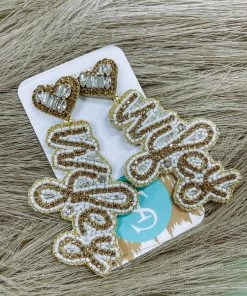 Texas Bling Jewelry Wifey Beaded Drop Earrings