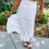 Ee:some Hattie Smocked Eyelet Maxi Skirt