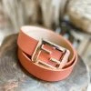 Texas Bling Square Buckle Belt- Rose