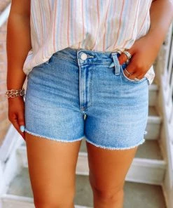 Just Black Denim Lucy Basic Cut Off Mid Rise Shorts