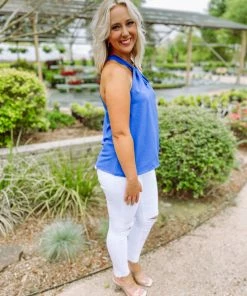 143 Story Wendy Criss Cross Halter Neck Top