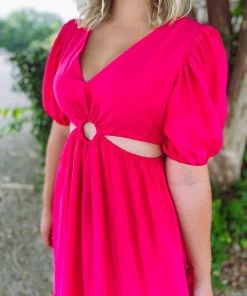 Flying Tomato Dresses Felicia Solid Woven Maxi Dress