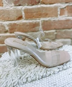 Appleblossom Shia Clear Double Strap Heels