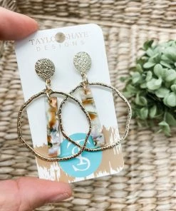 Texas Bling Angela Pink Sky Hoops