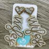Texas Bling Jewelry Wifey Beaded Drop Earrings