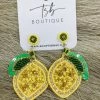 Texas Bling Jewelry Lemon Drop Detailed Beaded Earrings